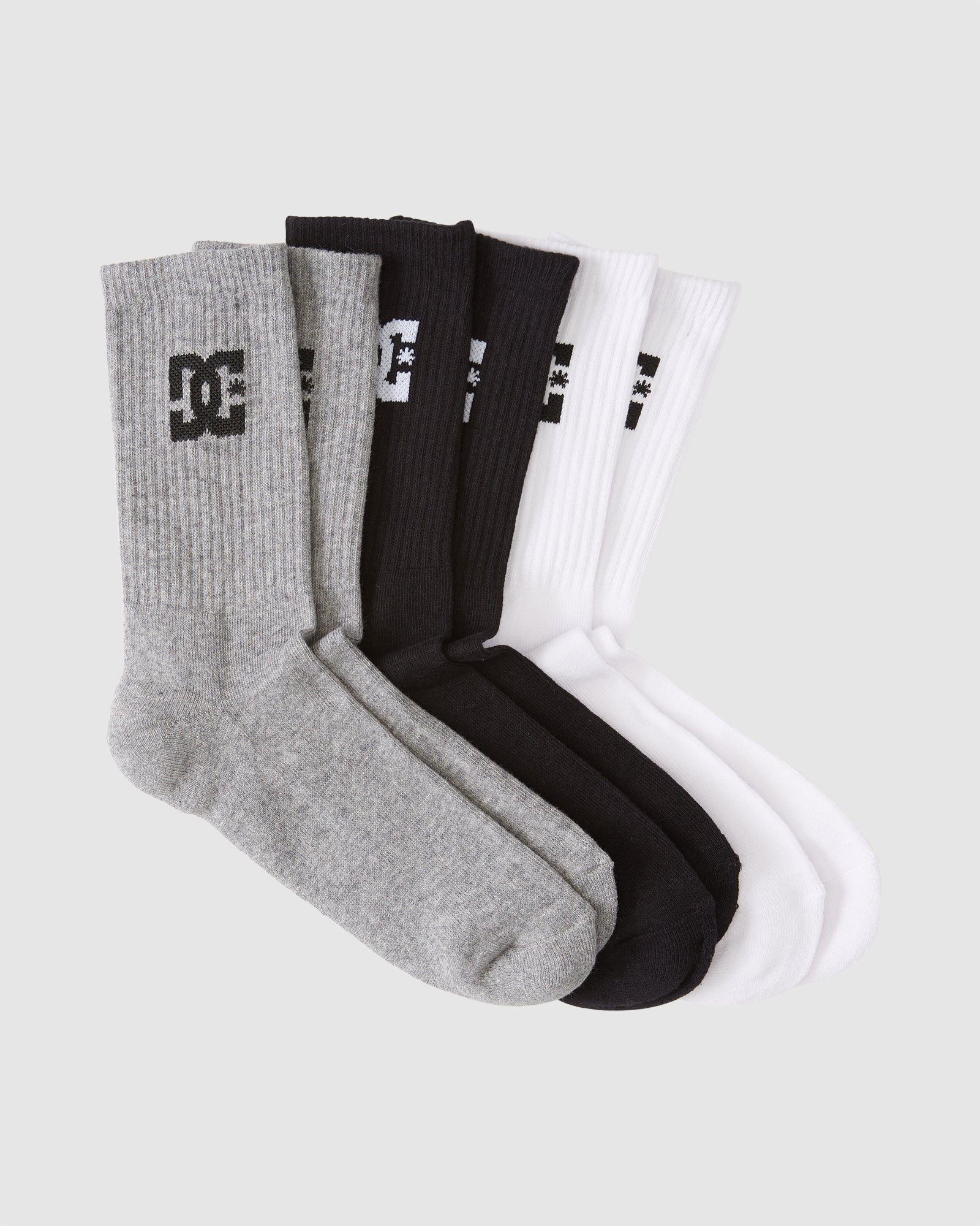 Mens DC Crew 5 Pack Socks