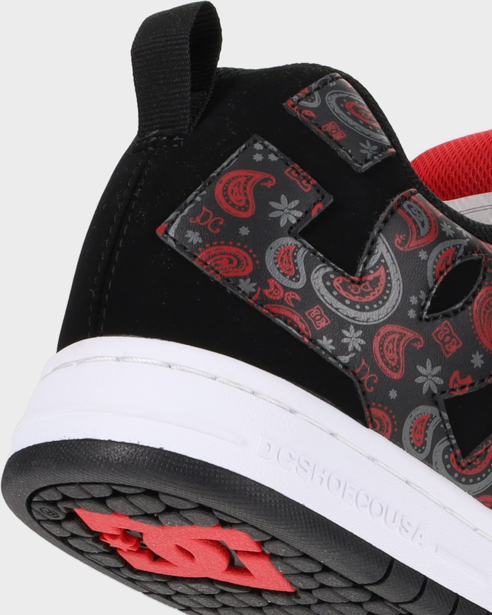 Mens Court Graffik Skate Shoes - BLACK/GREY/RED / 9 | DC Shoes
