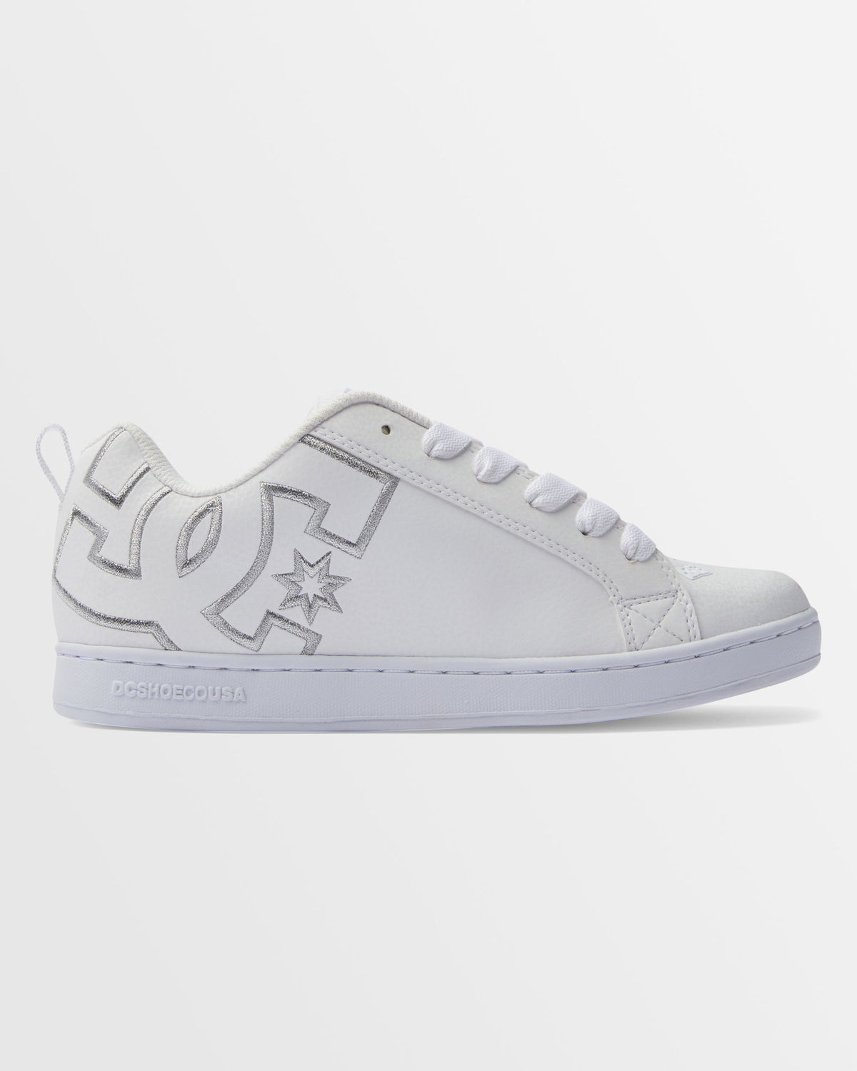 Womens Court Graffik Sneakers WHITE M SILVER 5 DC Shoes womens-court-graffik-sneakers-white-m-silver-5-dc-shoes