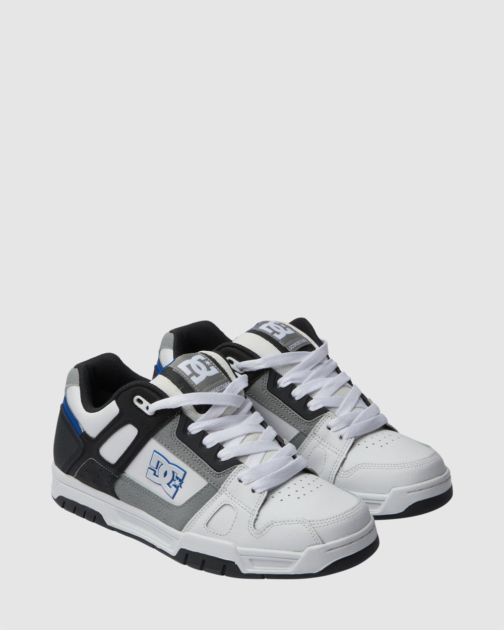 Mens Stag Shoes - WHITE/GREY/BLUE / 7 | DC Shoes