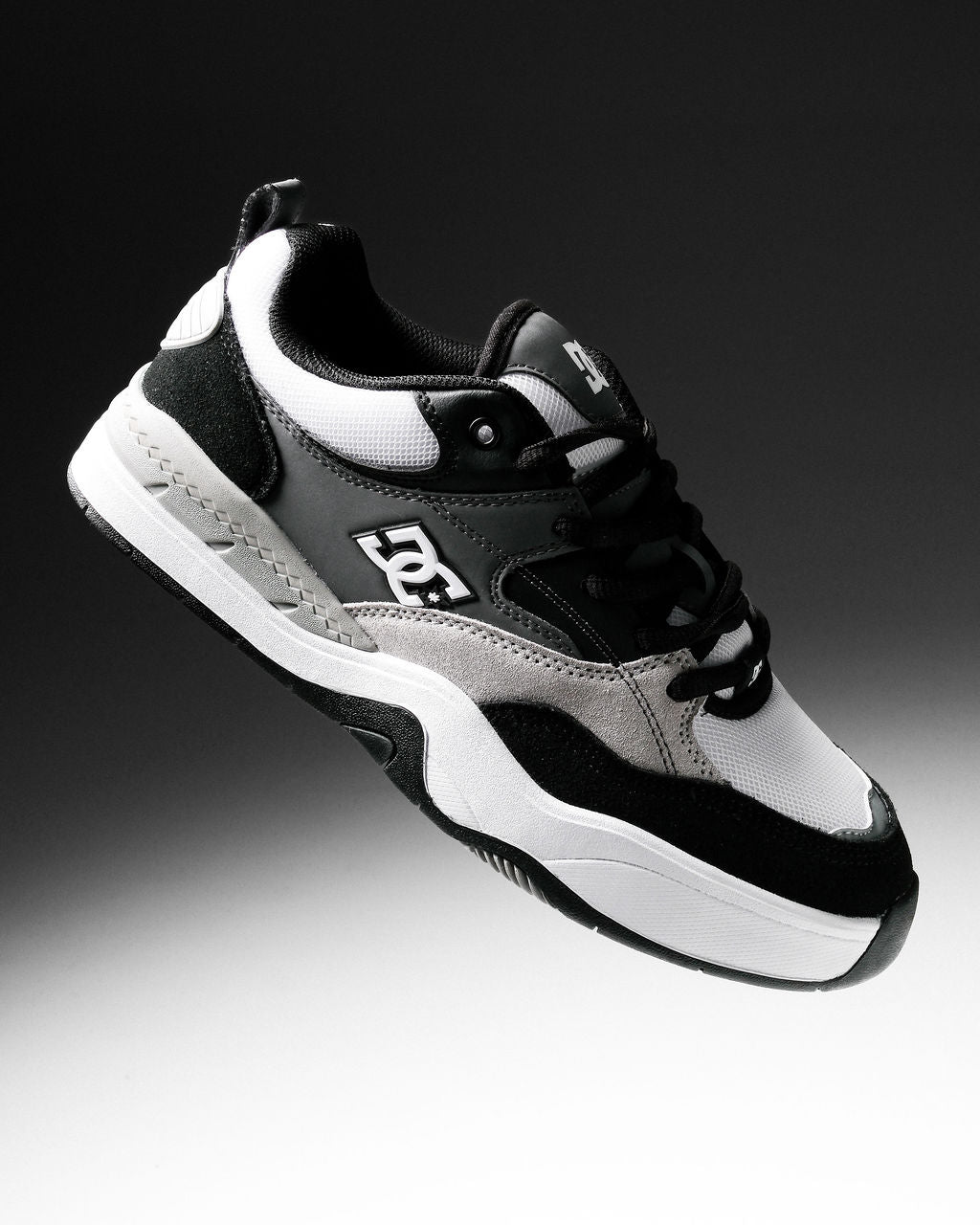 Mens DC Ascend Skate Shoes BLACK/GREY/WHITE DC Shoes