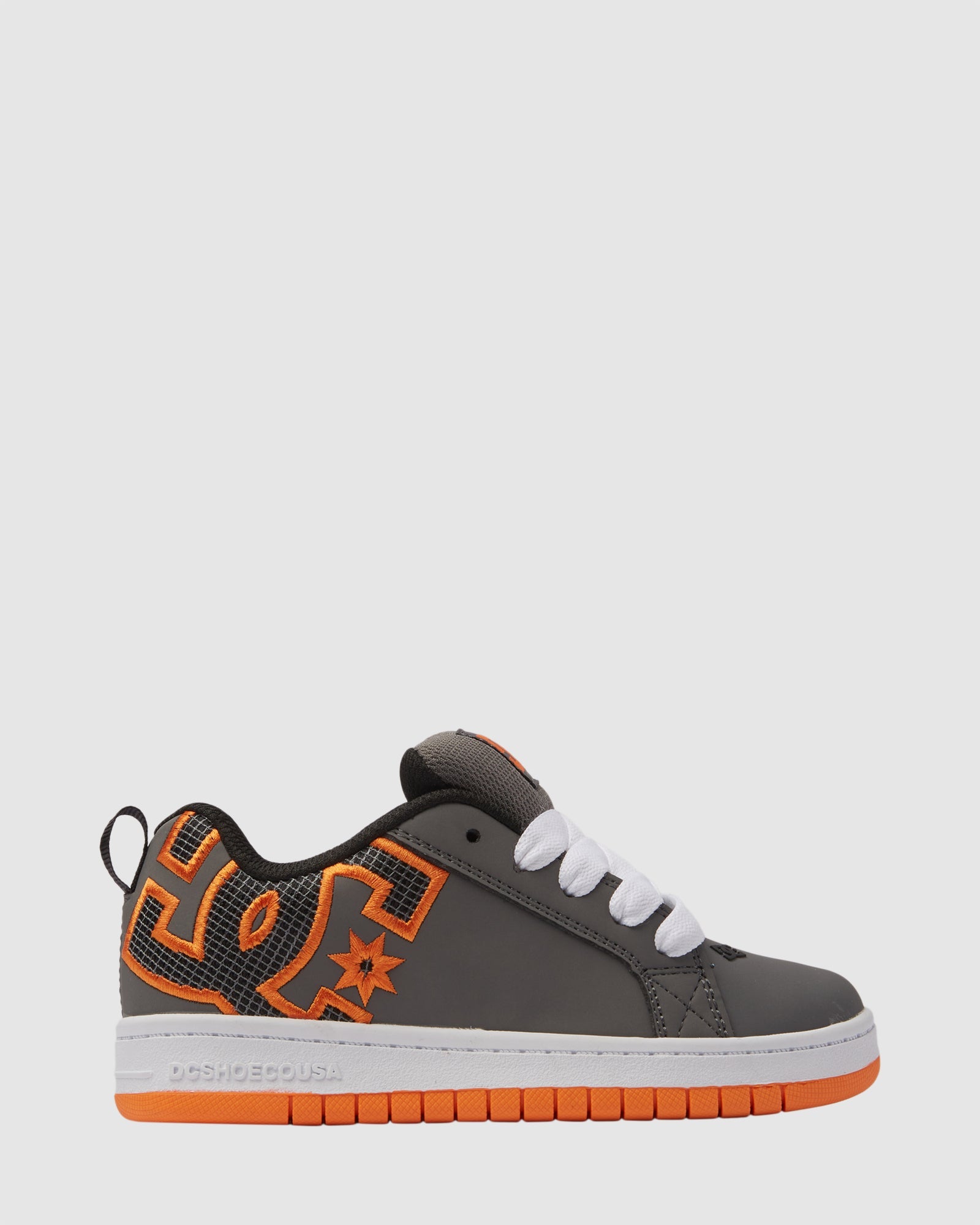 Kids Court Graffik Skate Shoes GREY/ORANGE 11