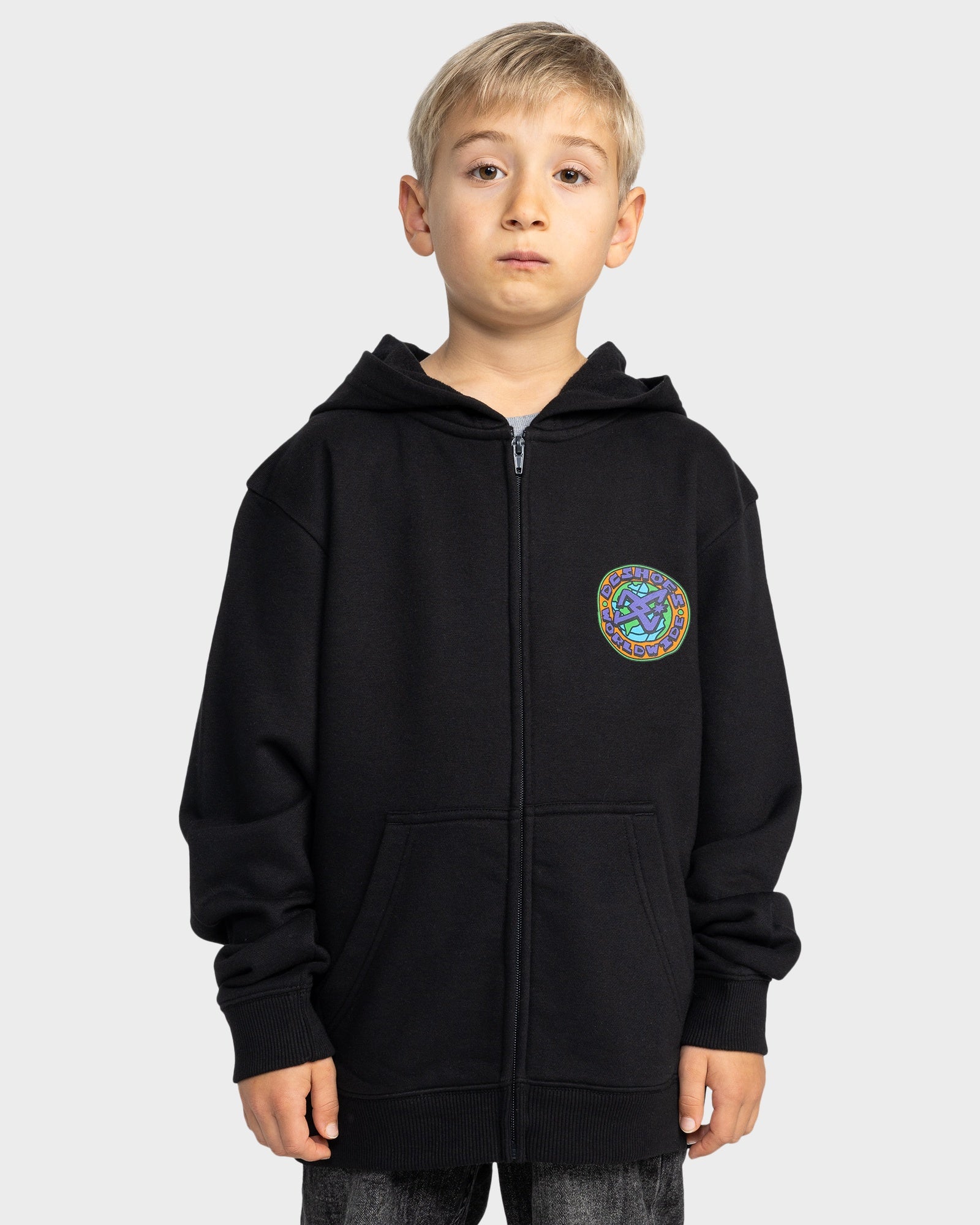Boys 8-16 Spinner Zip-Up Hoodie BLACK 10/S DC Shoes