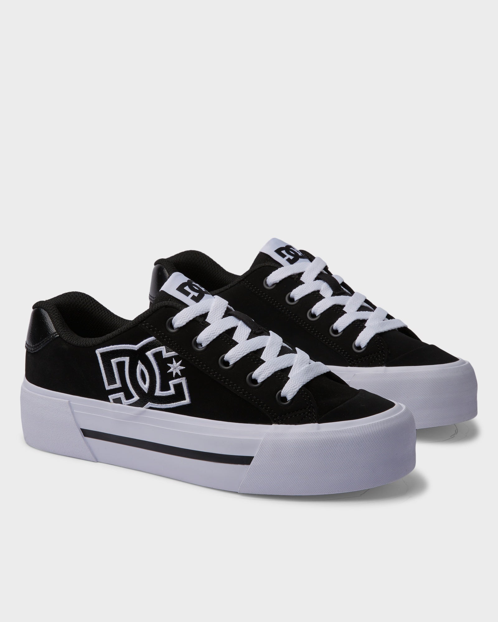 Womens Chelsea Platform Shoes BLACK/WHITE 10 DC Shoes