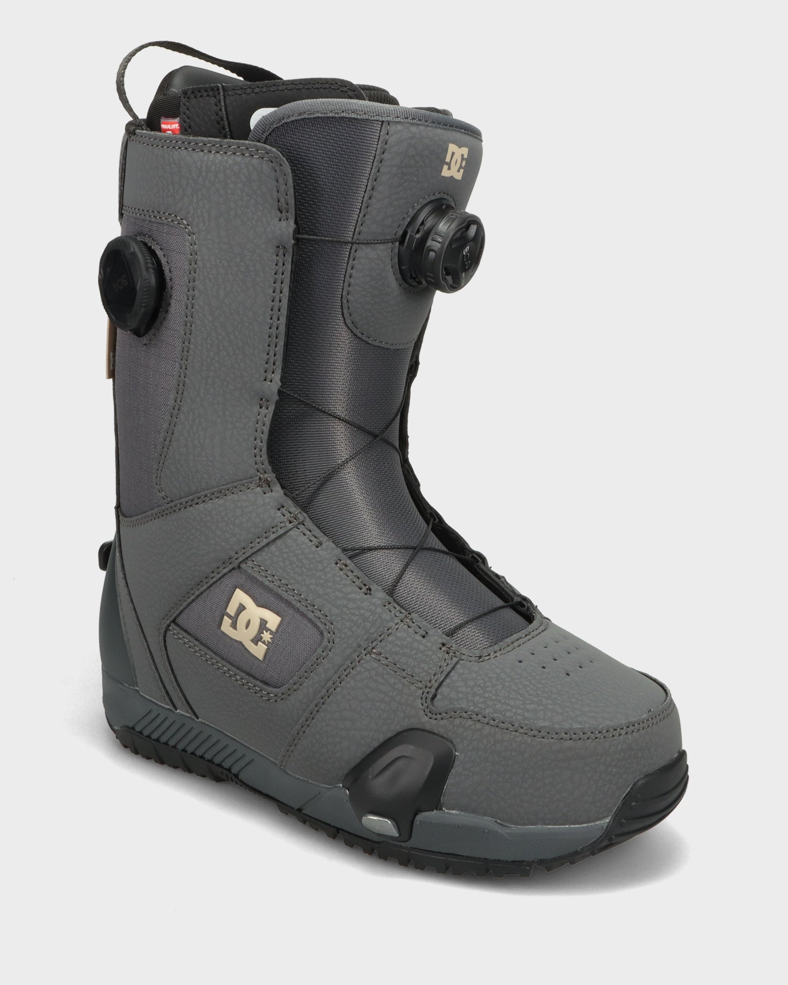 Mens Phase BOA Pro Step On Snowboard Boots - BLACK/BLACK/WHITE / 7