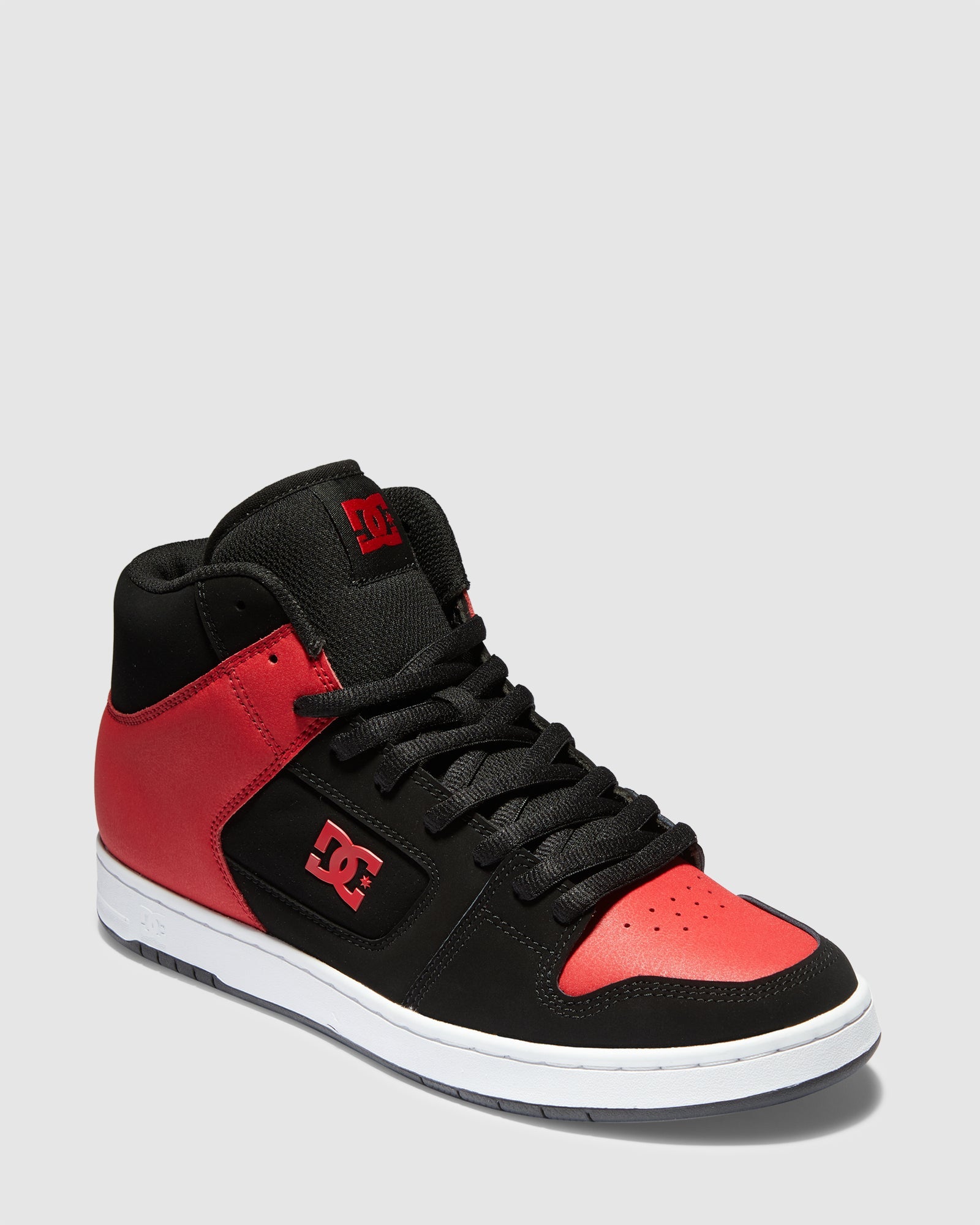 Mens Manteca Hi Sneakers BLACK/RED DC Shoes