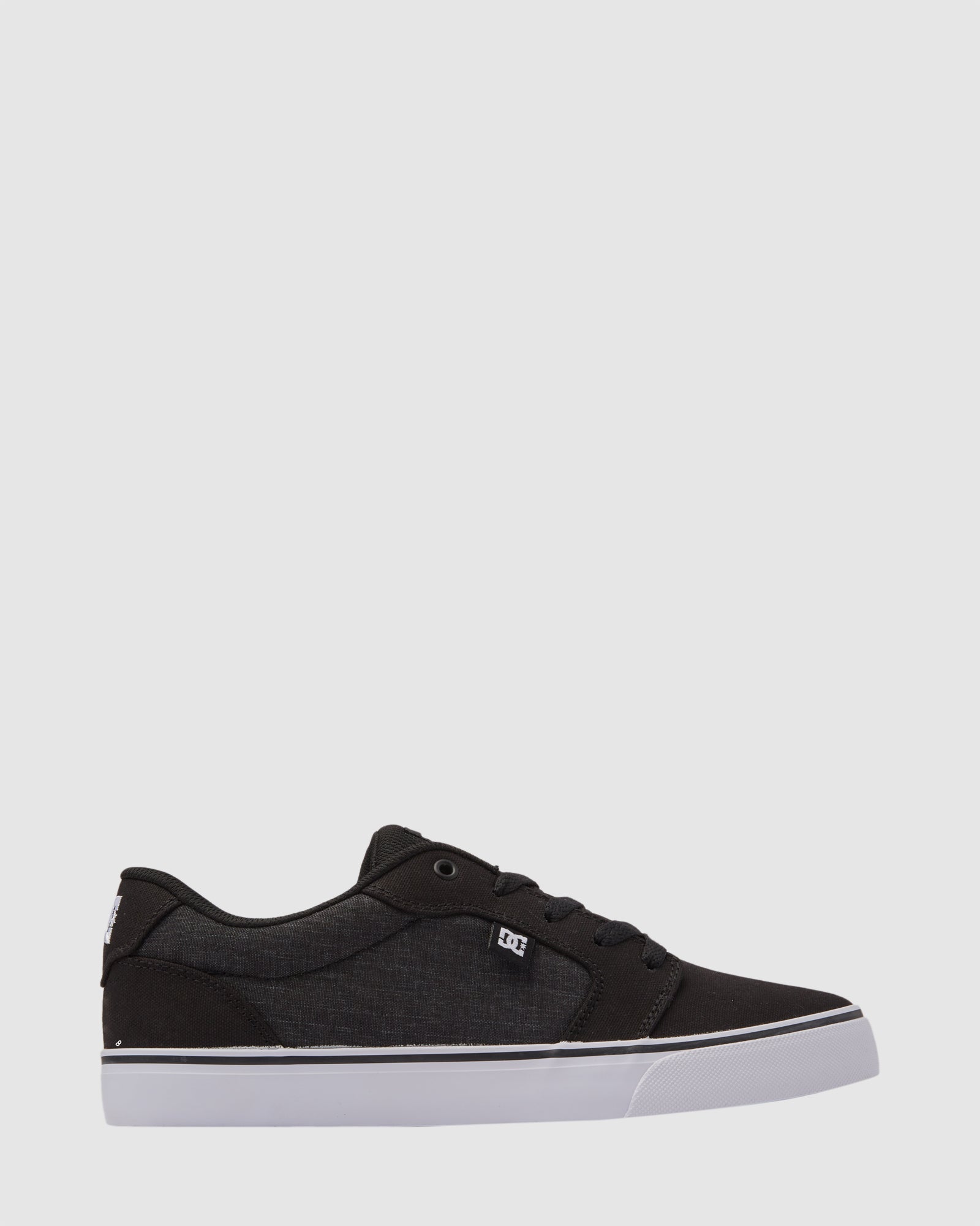 Men s Anvil Canvas Shoes BLACK WHITE BLACK 6 DC Shoes