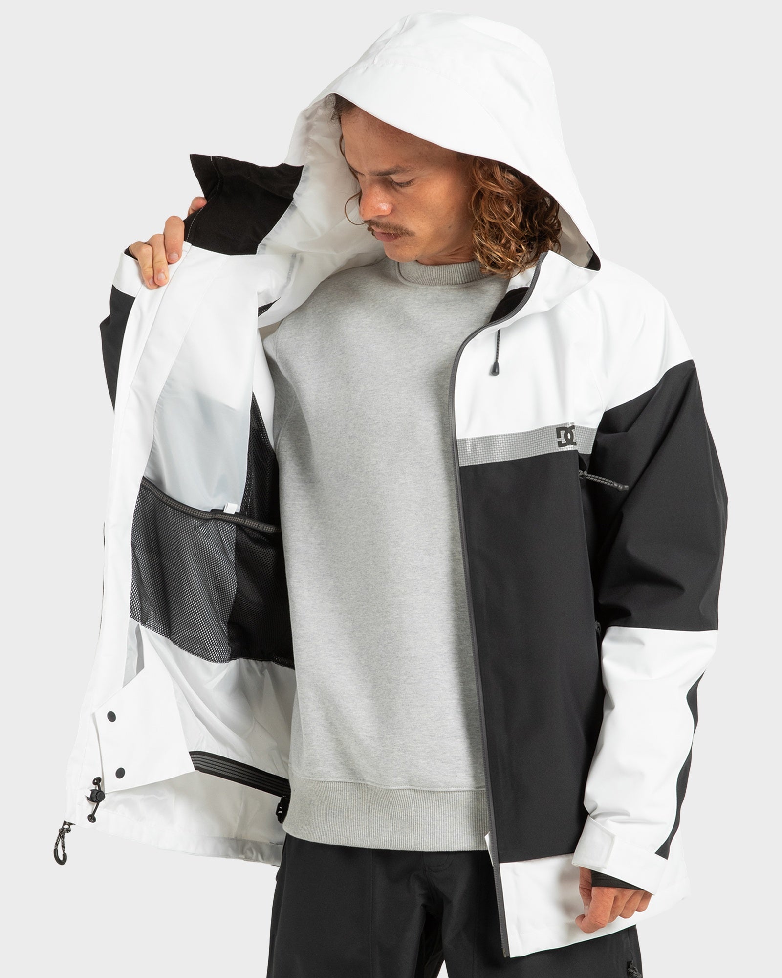 Mens Intel 30k Snow Jacket - WHITE/BLACK / S | DC Shoes