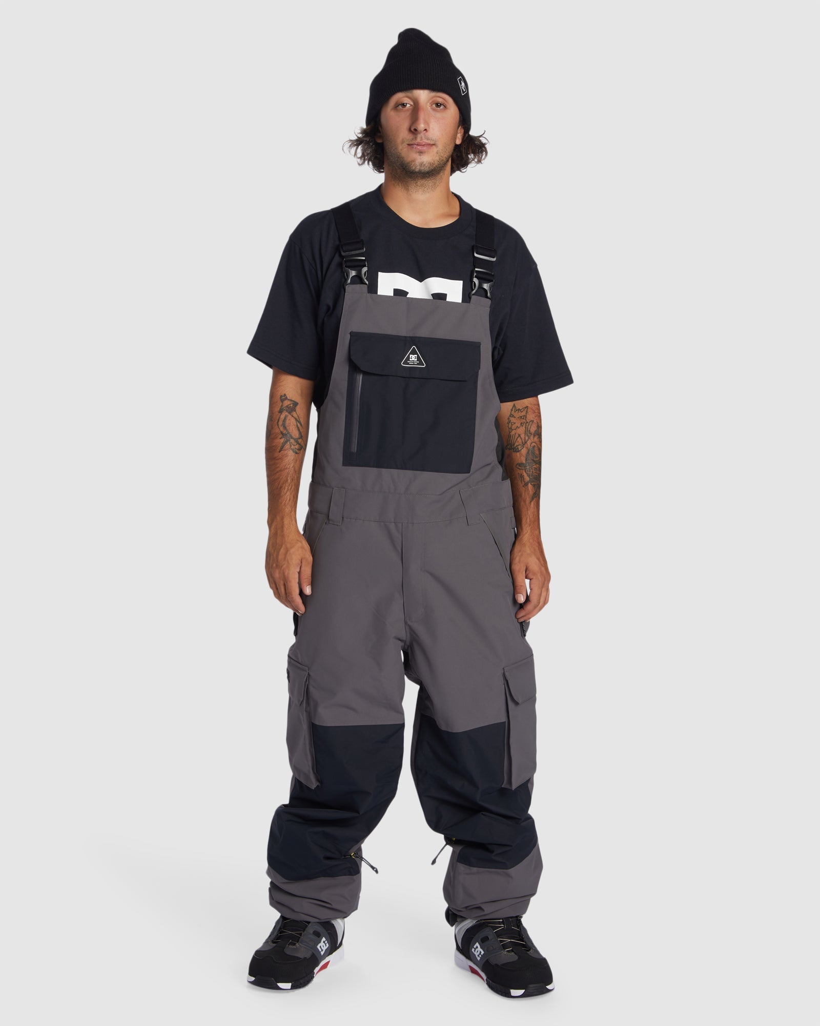 Mens Brigade 30k Bib Snow Patns - MAGNET / XS | DC Shoes