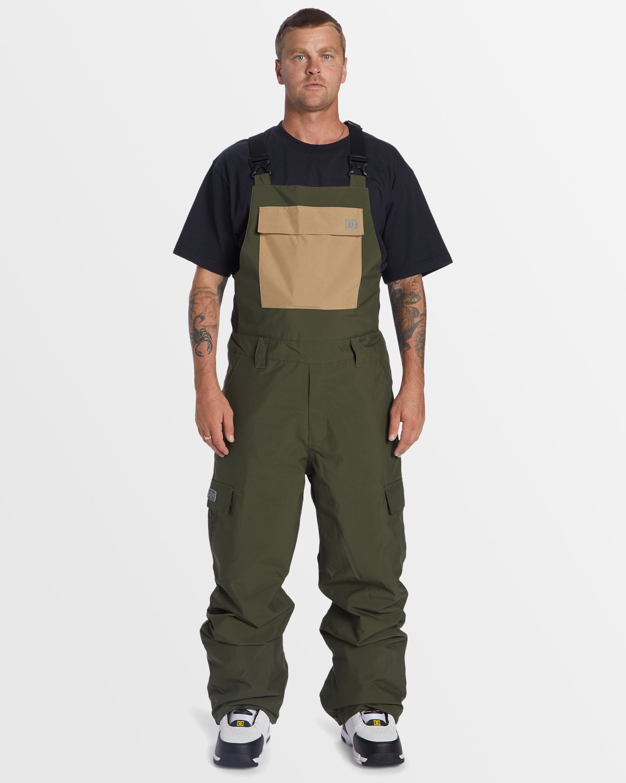 Mens Docile Bib Snow Pants - BLACK / XS | DC Shoes