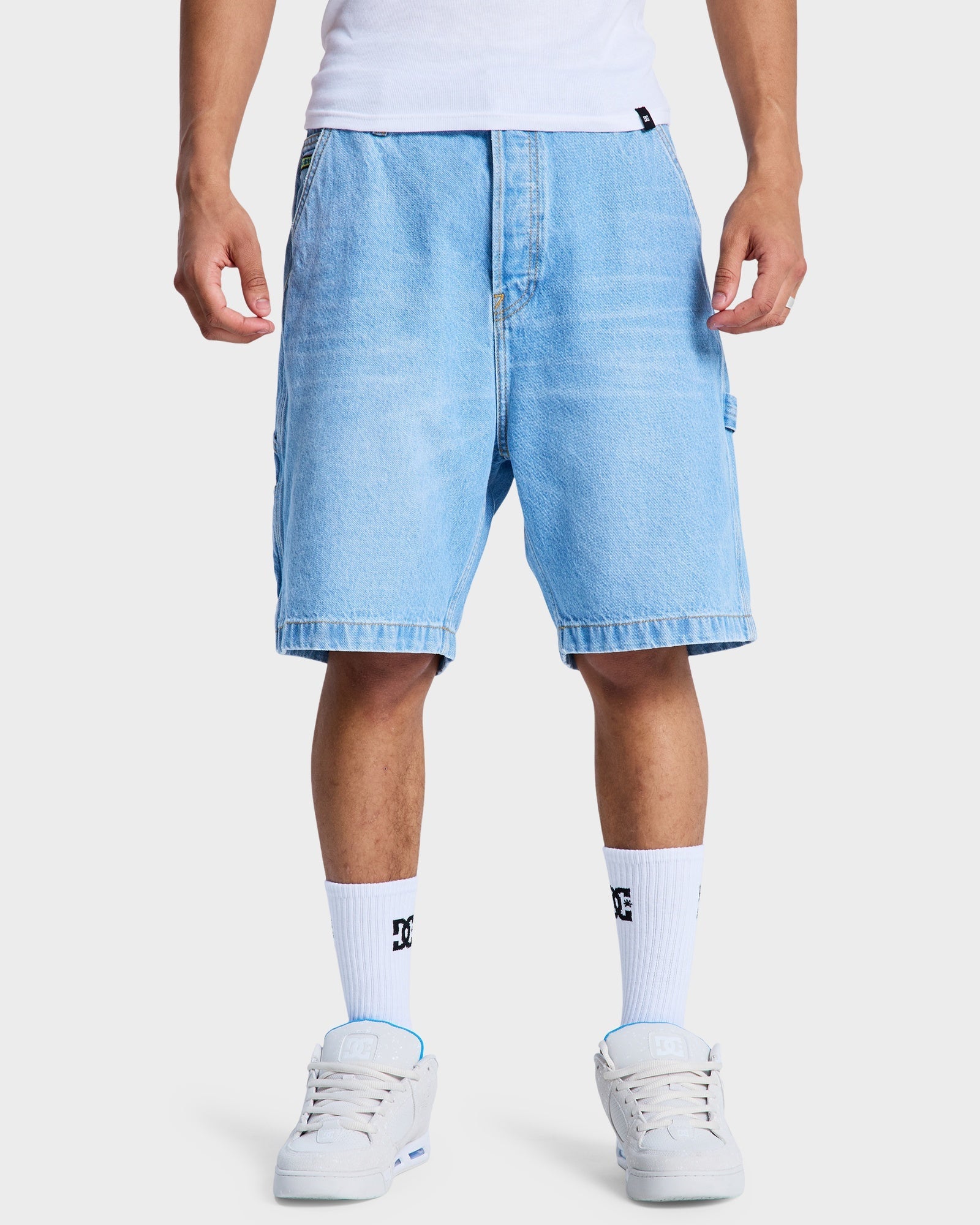 Mens Baggy Denim Carpenter Shorts - INDIGO LIGHT / 28 | DC Shoes