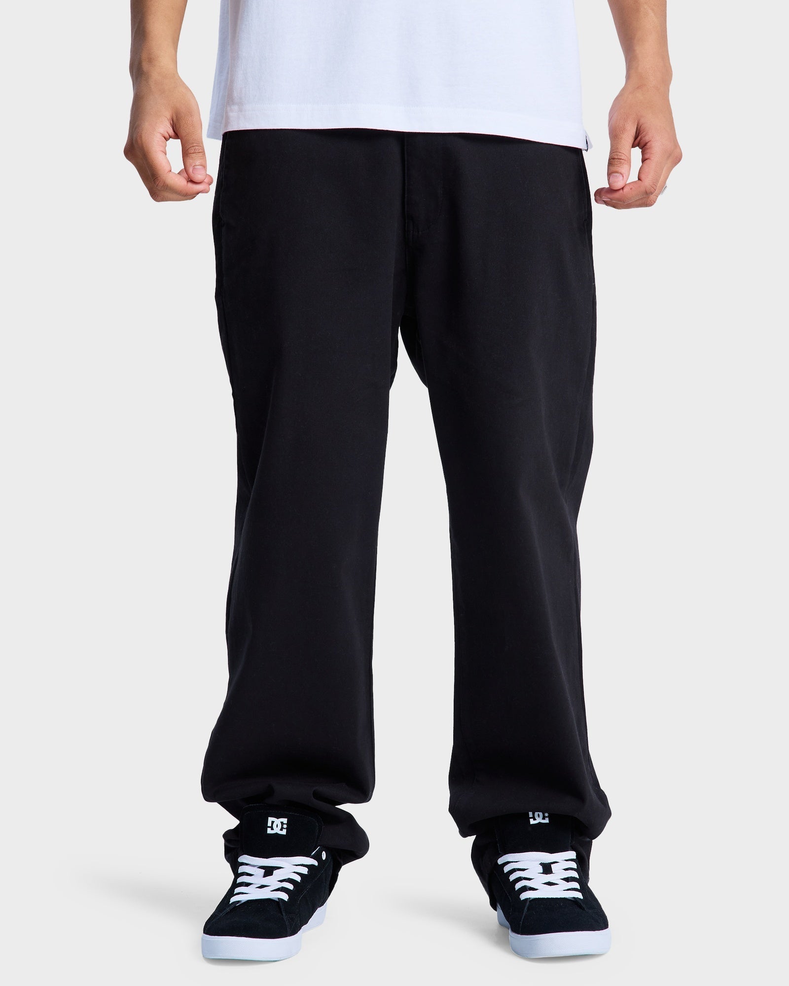 Mens Worker Relax Chino Pants - BLACK / 3032 | DC Shoes