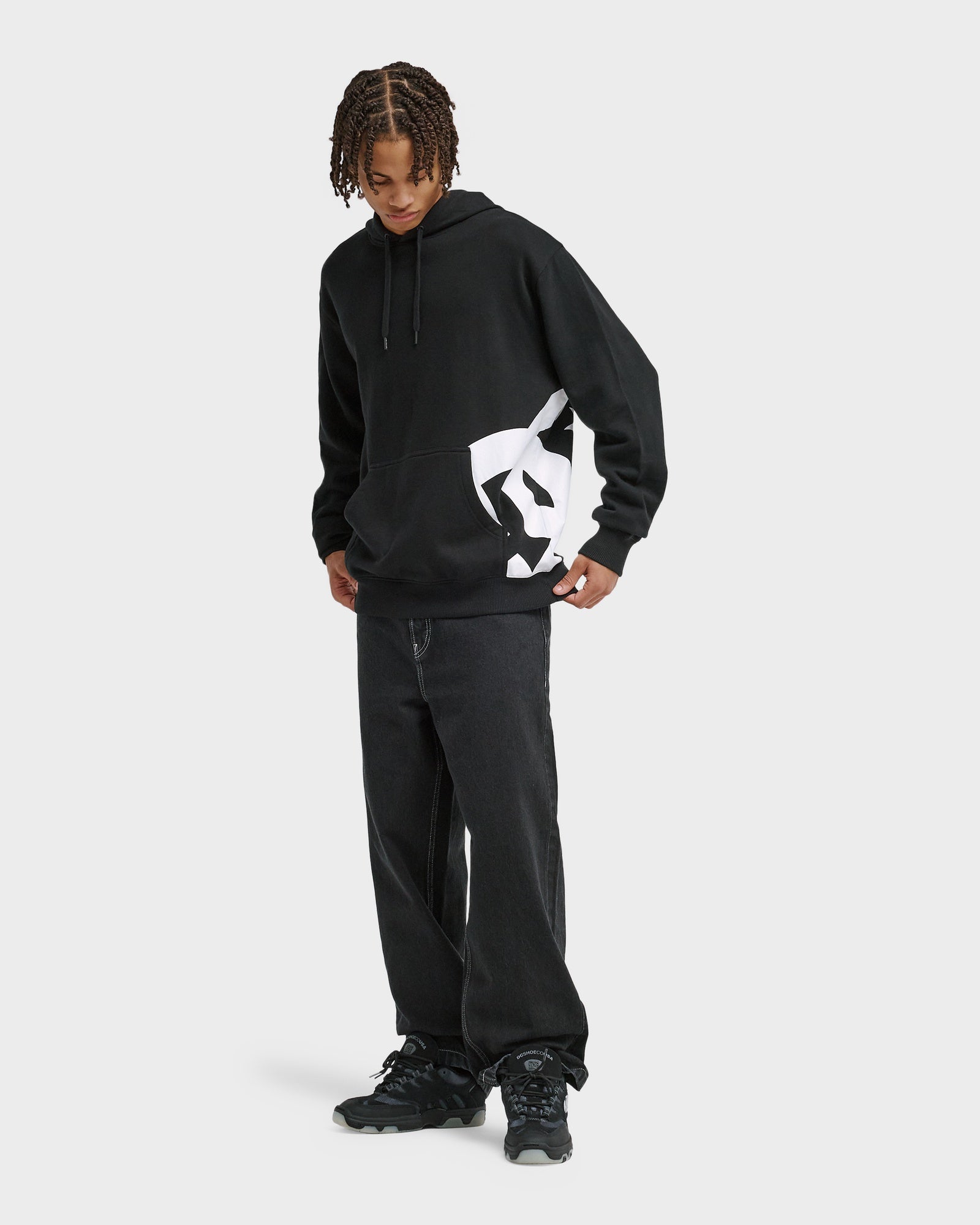 Mens Lanai Pullover Hoodie - BLACK / L | DC Shoes